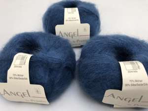 Angel by permin silk mohair - i smuk køkkenblå